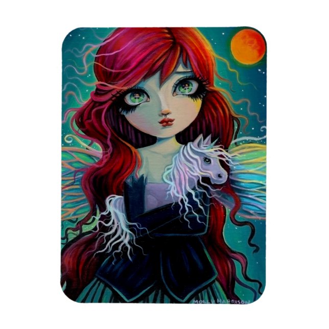 Íman Arte Ametist Unicorn Fairy Fantasy (Vertical)