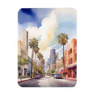 Íman Arte aquarela de Los Angeles