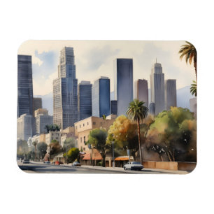 Íman Arte aquarela de Los Angeles
