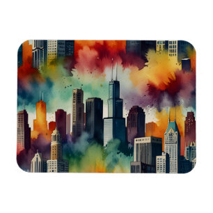 Íman Arte aquosa de Chicago
