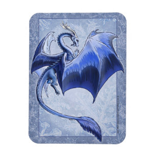 Íman Arte azul da fantasia da natureza do dragão do