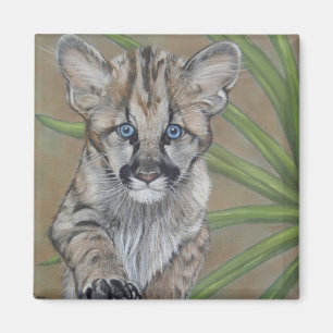 Íman arte bonito da pintura dos animais selvagens do
