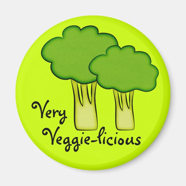 Íman Arte Brócolis Vegetal Muito Veggie (Frente)