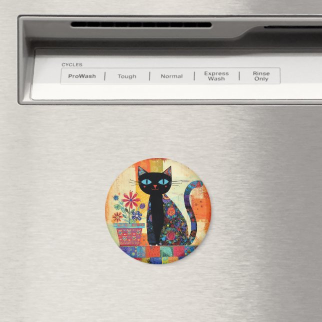 Íman Arte Caprichosa de Gato Preto (In Situ (Dishwasher))