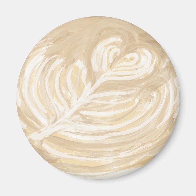 Íman arte cardíaca do café (Frente)