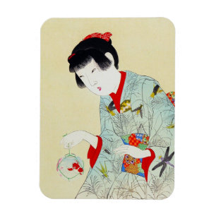 Íman Arte clássica japonesa oriental legal da senhora
