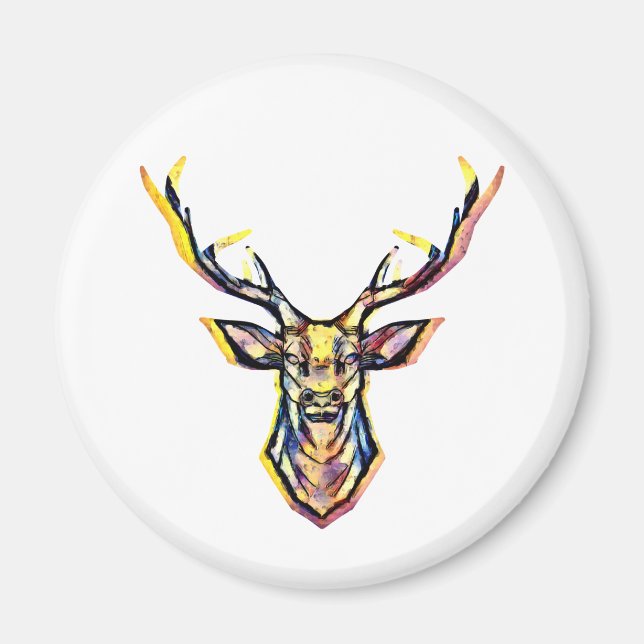 Íman Arte Colorida de Cabeça de Cobra Aquosa (Frente)