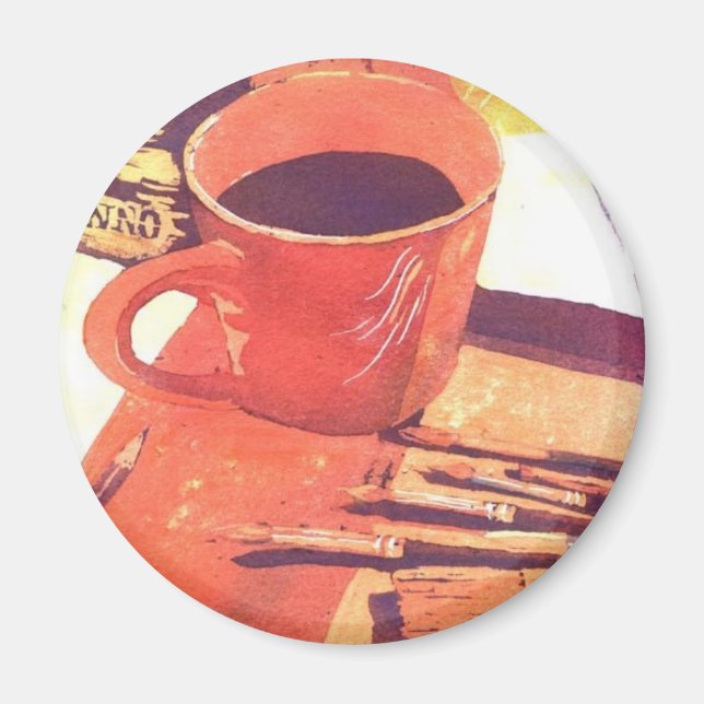Íman Arte com café (Frente)