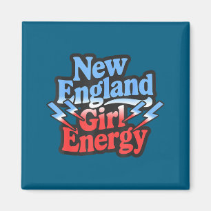 Íman Arte com Energia de Garota Retro de New England
