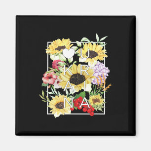 Íman Arte com Palavras das Flores da Ucrânia - Orgulho