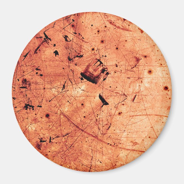 Íman Arte contemporânea abstrato laranja (Frente)