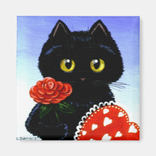 Íman Arte Creationarts do gato preto do dia dos