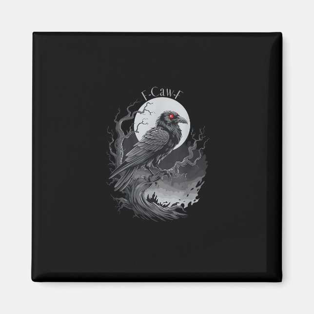 Íman Arte Criativa Pássaro F-Caw-F (Frente)