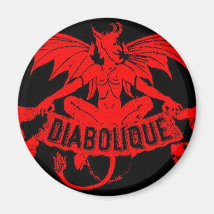 Íman Arte da etiqueta do charuto do vintage da satã do