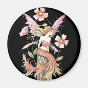 Íman Arte da Fada da Flor Rosa