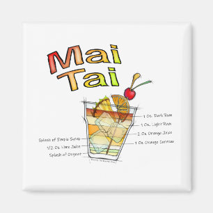 ÍMAN ARTE DA RECEITA DO COCKTAIL DO MAI TAI