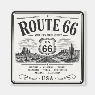 Íman Arte da Rodovia 66 Vintage