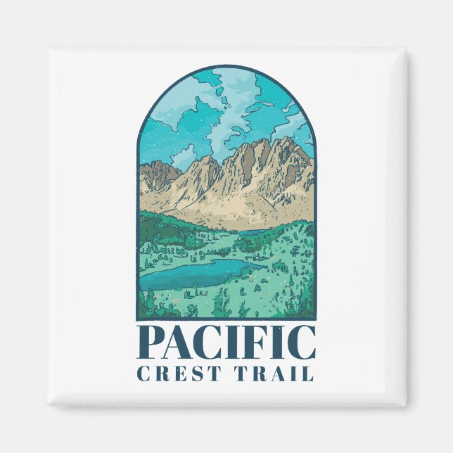 Íman Arte da Trilha Pacific Crest (Frente)
