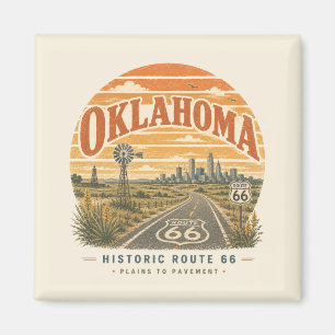 Íman Arte das Planícies da Rota Histórica 66 de Oklahom