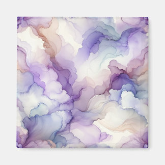 Íman Arte de Abstrato de Cor de Água Púrpura da Orquíde