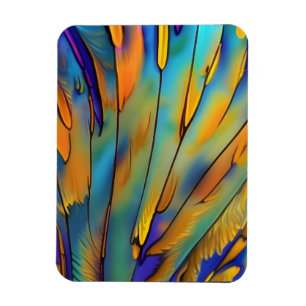 Íman Arte de Abstrato IA com pena de vidro contida