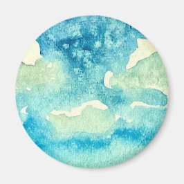 Íman Arte de Aquarela de Nuvens