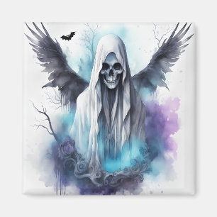 Íman Arte de Aquarela Gótica Fantástica do Halloween