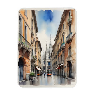 Íman Arte de aquarela Milão