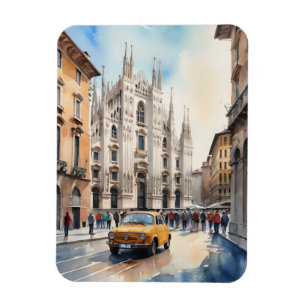 Íman Arte de aquarela Milão