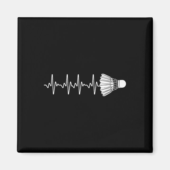 Íman Arte de Badminton para Homens Mulheres Amante de B (Frente)