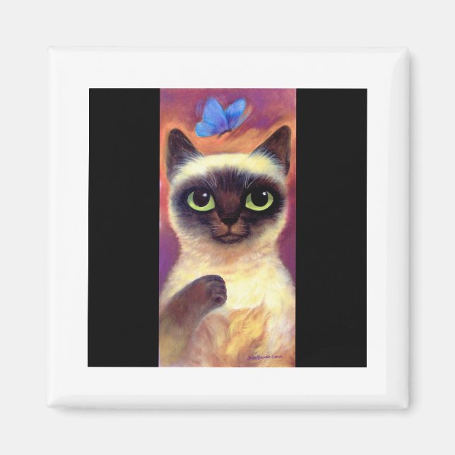 Íman Arte de Borboleta Felina de Gato Siamês - Multiple (Frente)