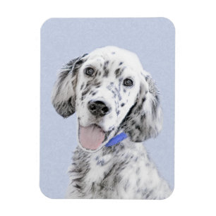 Íman Arte de Cão de Pintura de Belton, Setter Azul