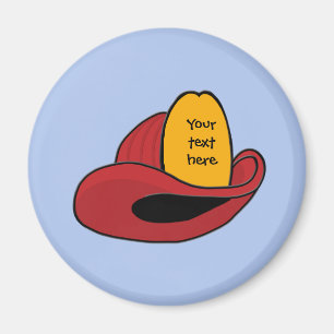 Íman Arte de Cartoon Whimsical do Capacete de Bombeiro