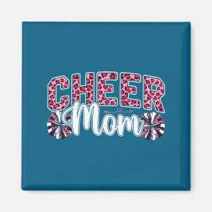 Íman Arte de Cheer Mom Leopardo Cheerleader