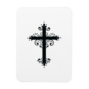 Íman Arte de Cruz Talhada Ornamentada Premium