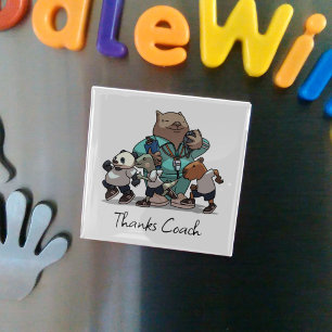 Íman Arte de desenho animado de wombat Agradecimento Tr
