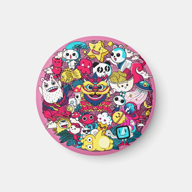 Íman Arte de Dodle Japonesa (Frente)