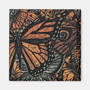 Íman Arte de fantasia da abstrato da borboleta laranja