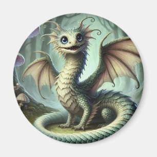 Íman Arte de Fantasia de Criatura Fofa do Jabberwocky d