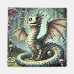 Íman Arte de Fantasia de Criatura Fofa do Jabberwocky d