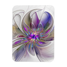 Arte de fractal abstrato colorido e energético Flo