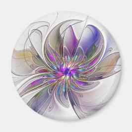 Íman Arte de fractal abstrato colorido e energético Flo