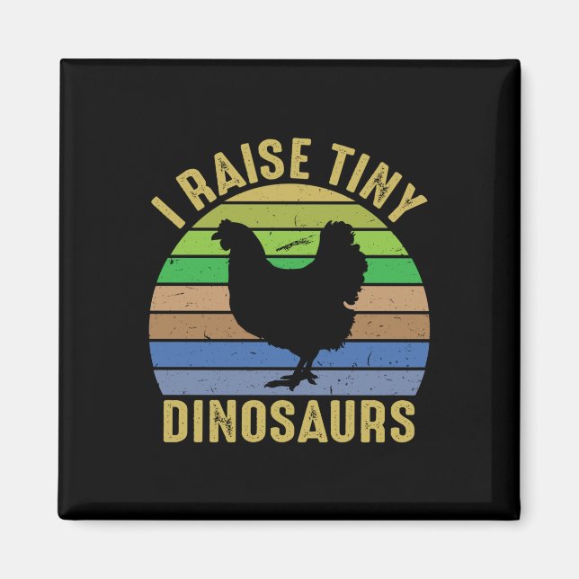 Íman Arte De Frango Eu Levanto Dinossauros Pequenos (Frente)