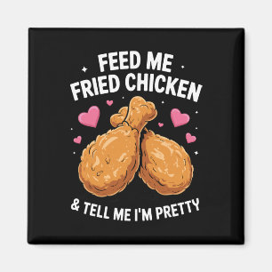 Íman Arte de Frango Frito Para Homens Mulheres Crianças