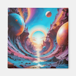 Íman Arte de fundo da Fantasia do Horizonte Cósmico abs