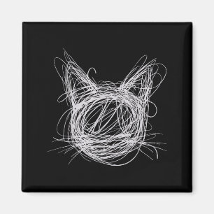 Íman Arte de gato espiral caprichosa & gato de animais 