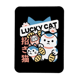 Íman Arte de Gato Sortudo – Maneki Neko com Moeda de Ou