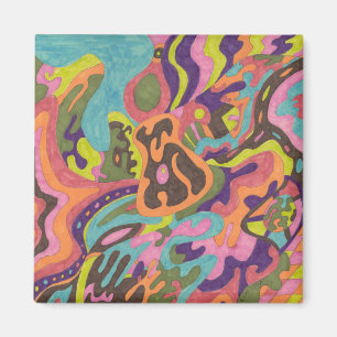 Íman Arte de geladeira "Libertar" abstrato