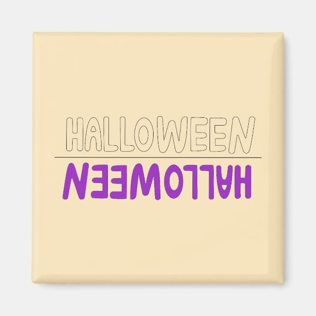 Íman Arte De Halloween Amiga Violeta Com Toque Assustad (Frente)