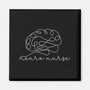 Íman Arte de Linha do Cérebro de Enfermeira Neuro Minim
